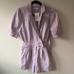 NWT Dear Hannah Denim Lavender Romper